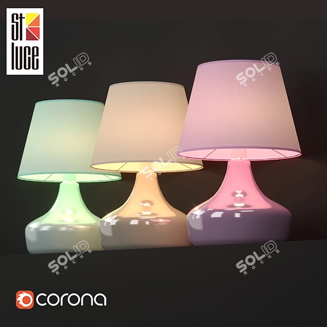 Elegant Italian Table Lamp: ST Luce Tabella 3D model image 2