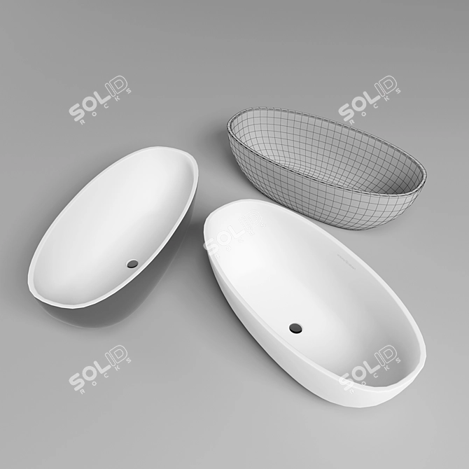 Luxury Barcelona Bathtub by Victoria+Albert 3D model image 3