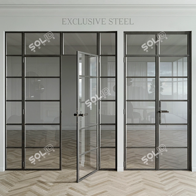 Archived Steel Doors | 3dsMax 2011 | ExclusiveSteel 3D model image 1