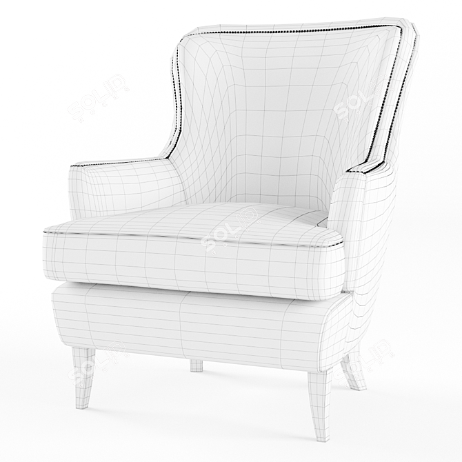 Modern Elegance - FH 106 Armchair 3D model image 3