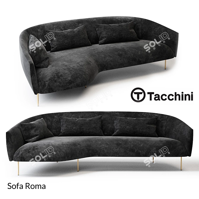Roma Sofa | Timeless Italian Design 3D model image 1