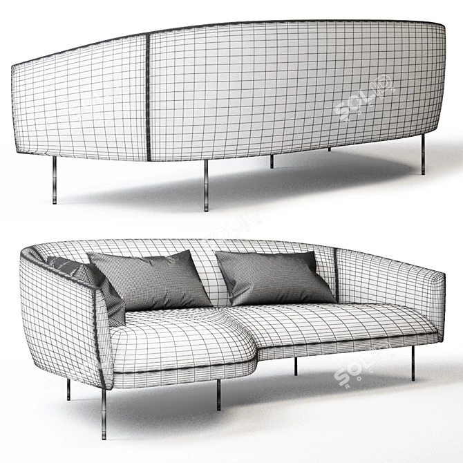 Roma Sofa | Timeless Italian Design 3D model image 3