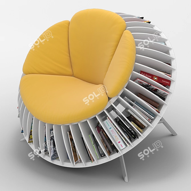 Sunflower Bookshelf Chair 3D model image 1