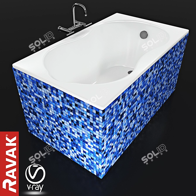 Ravak Lilia: Stylish Bath for Luxurious Relaxation 3D model image 1