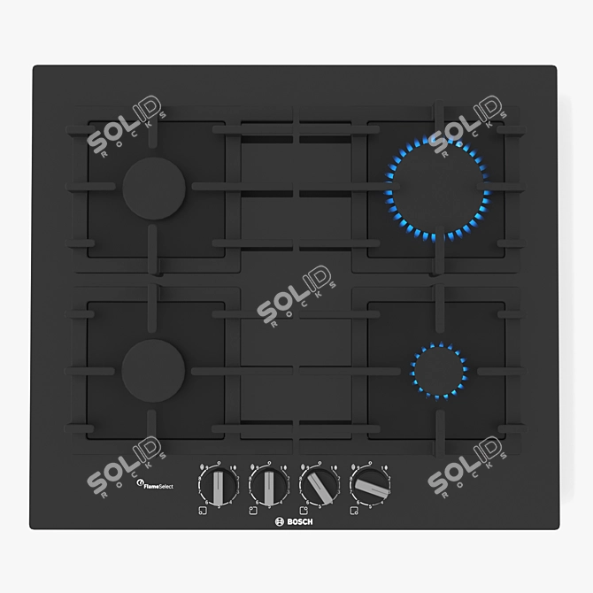 BOSCH Serie 6 Gas Hob: Sleek Efficiency 3D model image 2