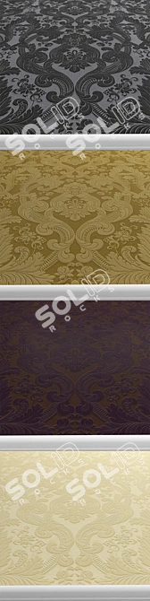 Elegant Vinyl Wallpaper by Rasch 3D model image 2