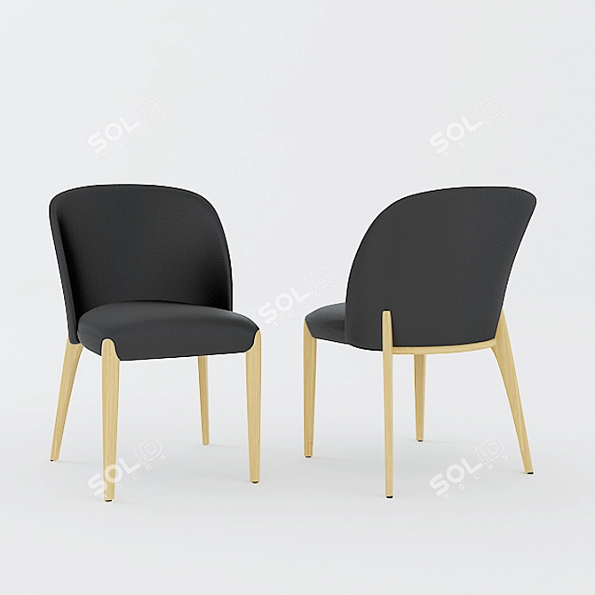 Elegant Dining Chair 3D model image 3