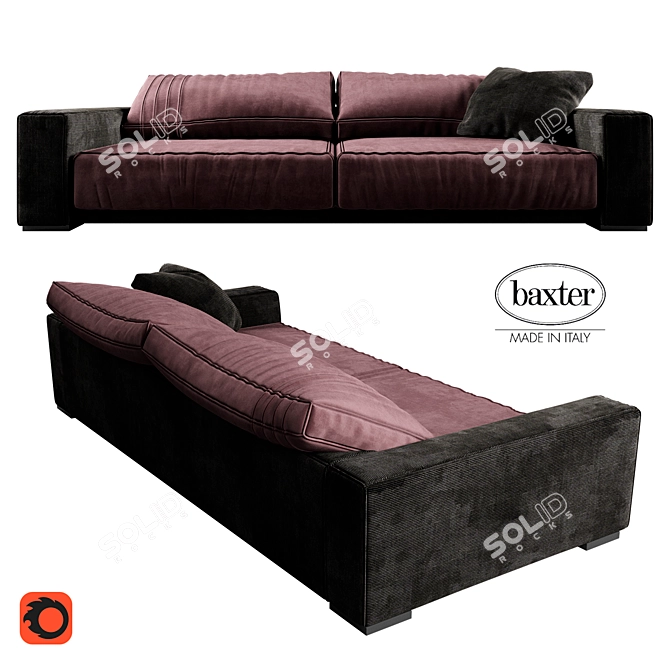 Luxury Baxter Budapest Soft Sofa 3D model image 1