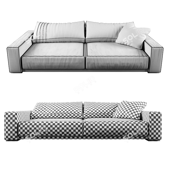 Luxury Baxter Budapest Soft Sofa 3D model image 3