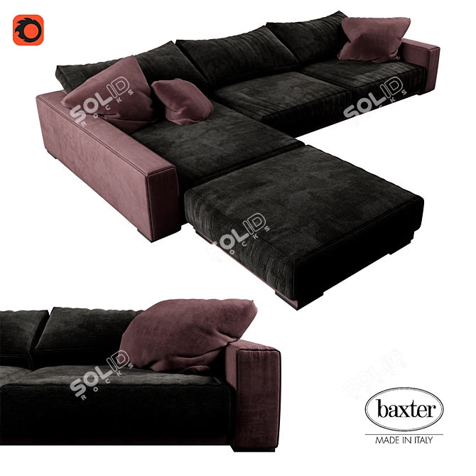 BUDAPEST SOFT ANGLE Sofa: Modern Comfort in Your Home 3D model image 1