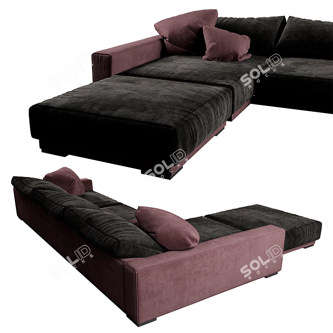 BUDAPEST SOFT ANGLE Sofa: Modern Comfort in Your Home 3D model image 2