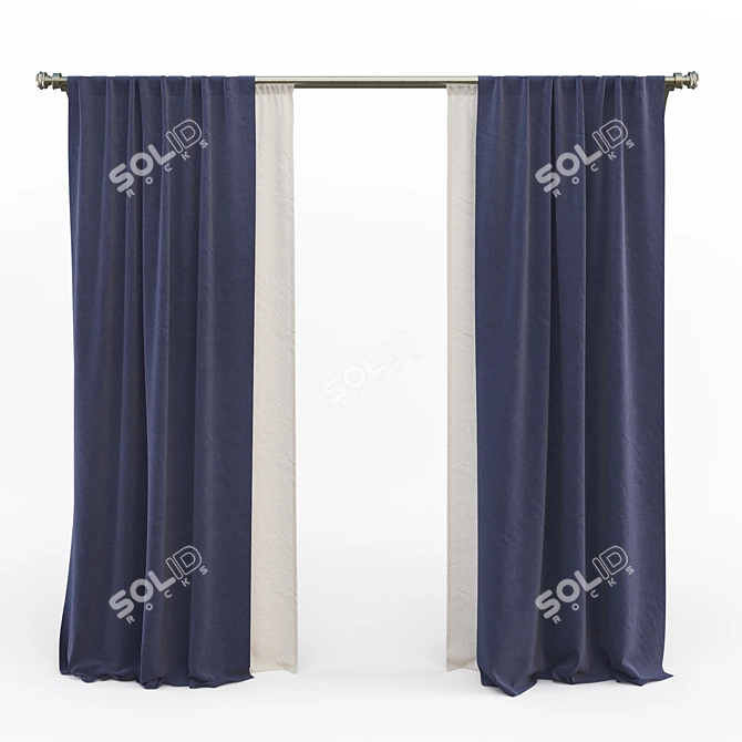 Timeless Curtain Design - 2011 & 2014 Versions 3D model image 1