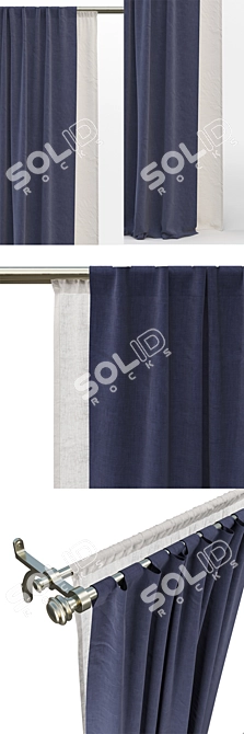 Timeless Curtain Design - 2011 & 2014 Versions 3D model image 2