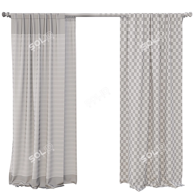 Timeless Curtain Design - 2011 & 2014 Versions 3D model image 3