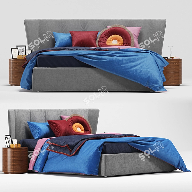 Dallagnese Celine: Sleek and Contemporary Bed 3D model image 1