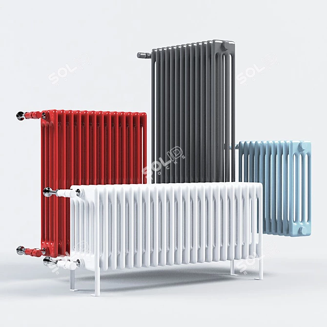 Sleek Steel Radiator by Cordivari 3D model image 1