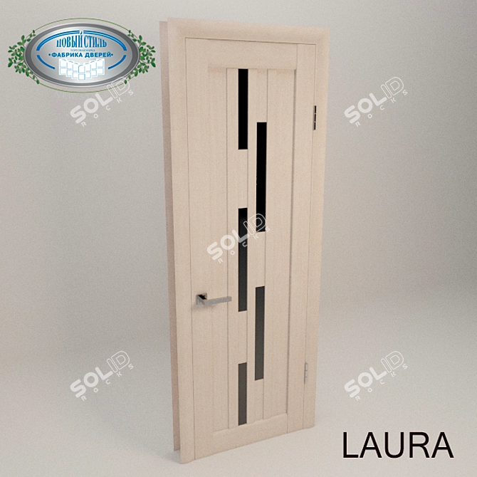 Sleek CORONA Doors 3D model image 1