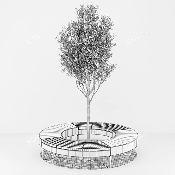 Tree Grove: Natural Landscape Sculpture 3D model image 2