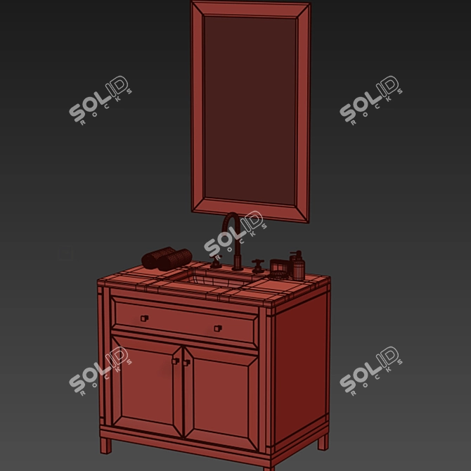 James Martin Vanities Chicago 36" Single Vanity 3D model image 2