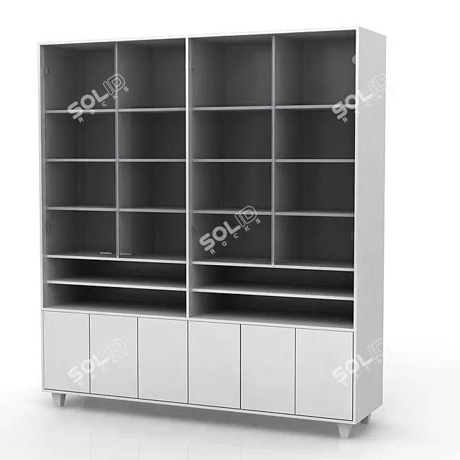 Spacious 2000x510 Cupboard 3D model image 1