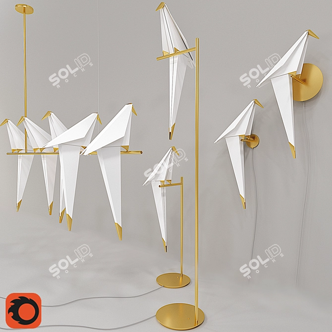 Moooi Origami Lighting Collection 3D model image 1