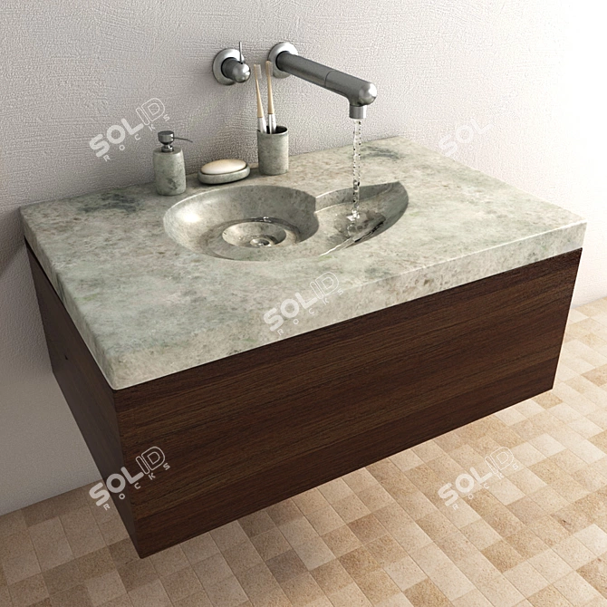 Spiral Shell Wash Basin - Unique Design 3D model image 2