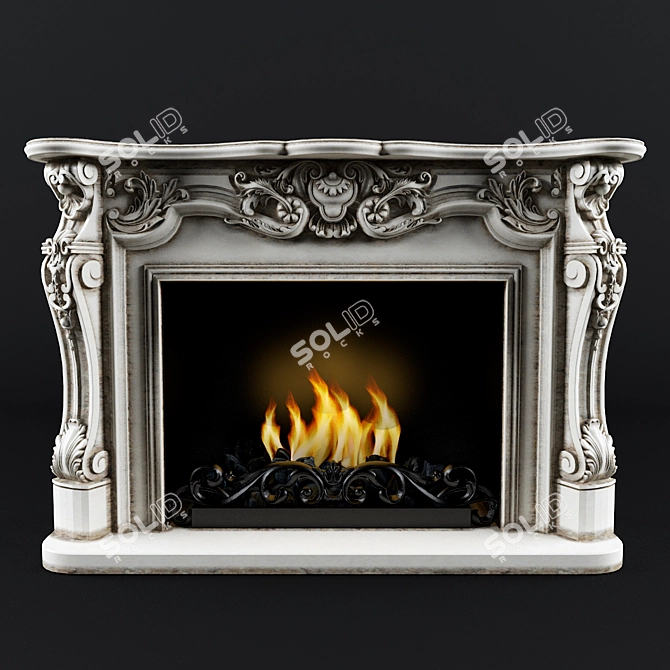 Classic 3D Max Fireplace - High-quality, CNC Compatible 3D model image 1