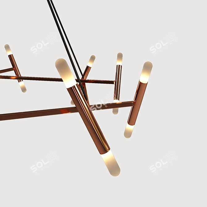 Minimalist Pentagon Chandelier 3D model image 3