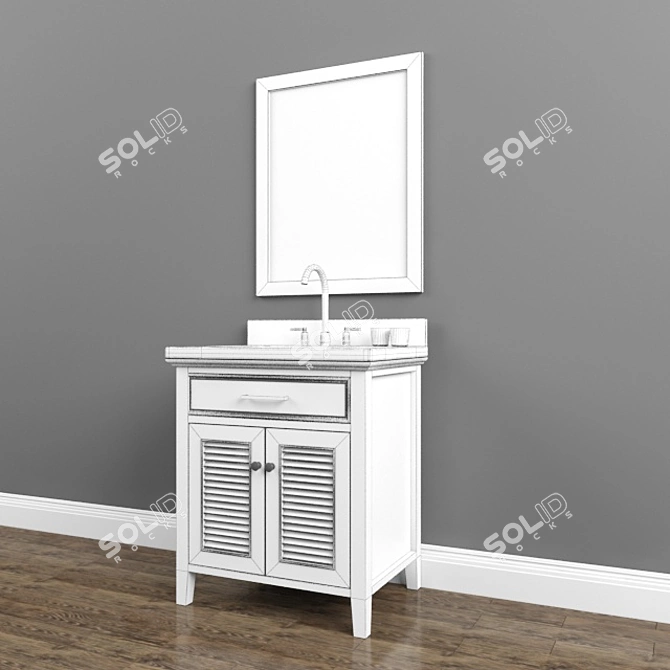 Luxury Vanity Set: Ariel Kensington 31 3D model image 3
