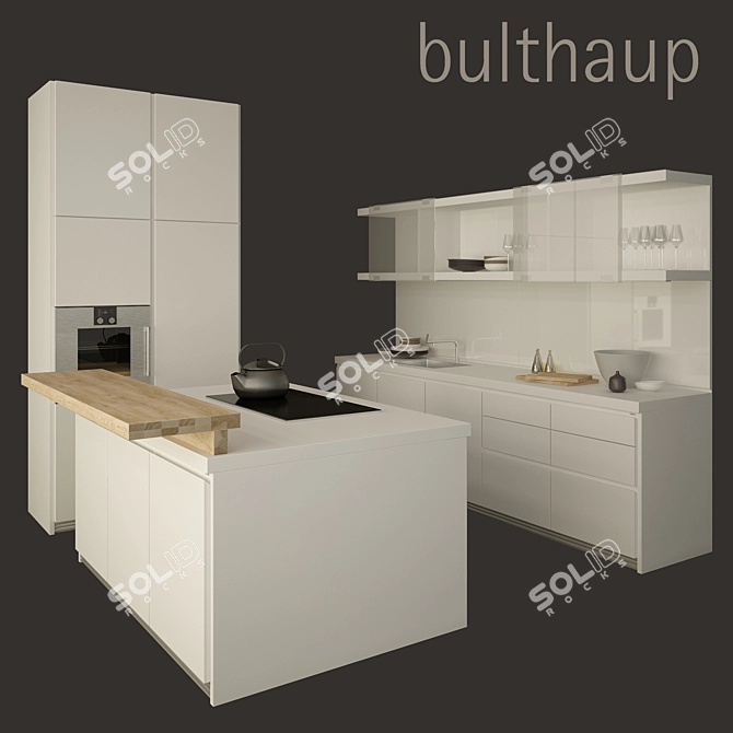 Sleek Kitchen Set: bulthaup b1 3D model image 1