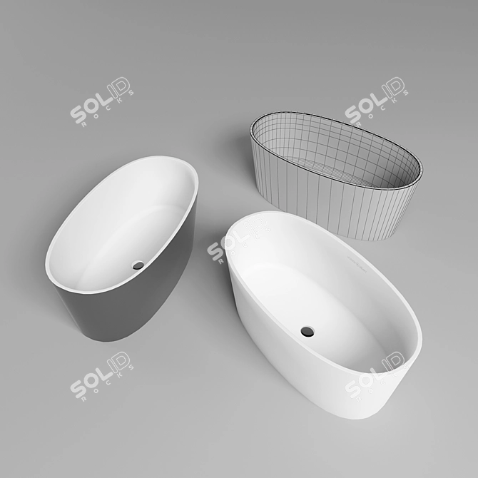 Luxury Victoria + Albert Bathtub 3D model image 3