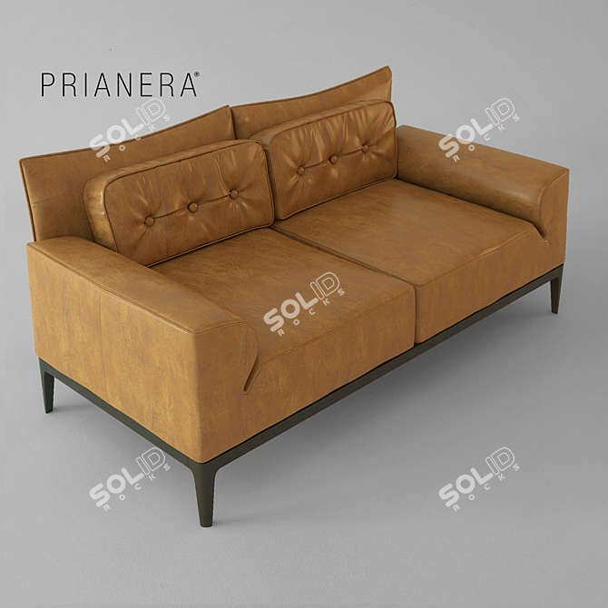 Mivida Leather Sofa by Prianera 3D model image 1