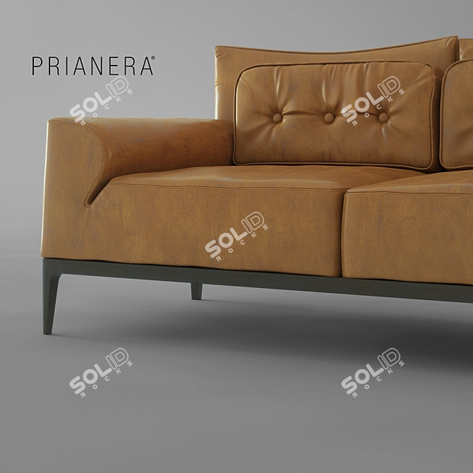 Mivida Leather Sofa by Prianera 3D model image 2