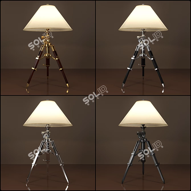 Royal Marine Tripod Table Lamp 3D model image 2