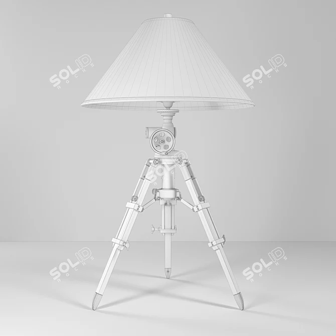 Royal Marine Tripod Table Lamp 3D model image 3