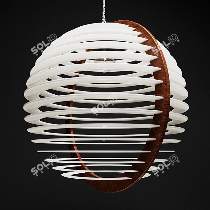 Elegant Circle Pendant Lamp 3D model image 1