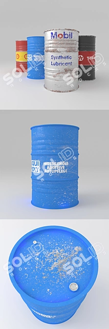 Premium Oil Barrels - High-Quality & Dependable 3D model image 2