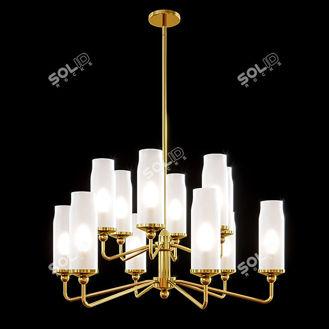 Elegant Anthropologie Mayworth Chandelier 3D model image 1