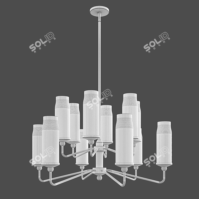 Elegant Anthropologie Mayworth Chandelier 3D model image 2