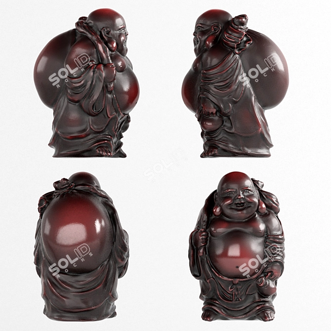 Hotei (Budai) Statue - Serene and Elegant 3D model image 2