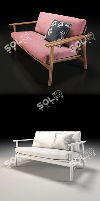 Elegant Modern Sofa with V-Ray Rendering 3D model image 3