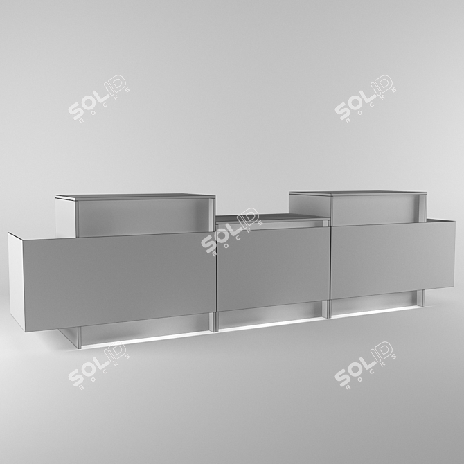 Modern Reception Desk: Sleek Design 3D model image 2