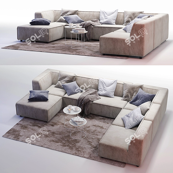 Modern BoConcept Carmo 7 - Stylish Corner Sofa, Complete Set 3D model image 2