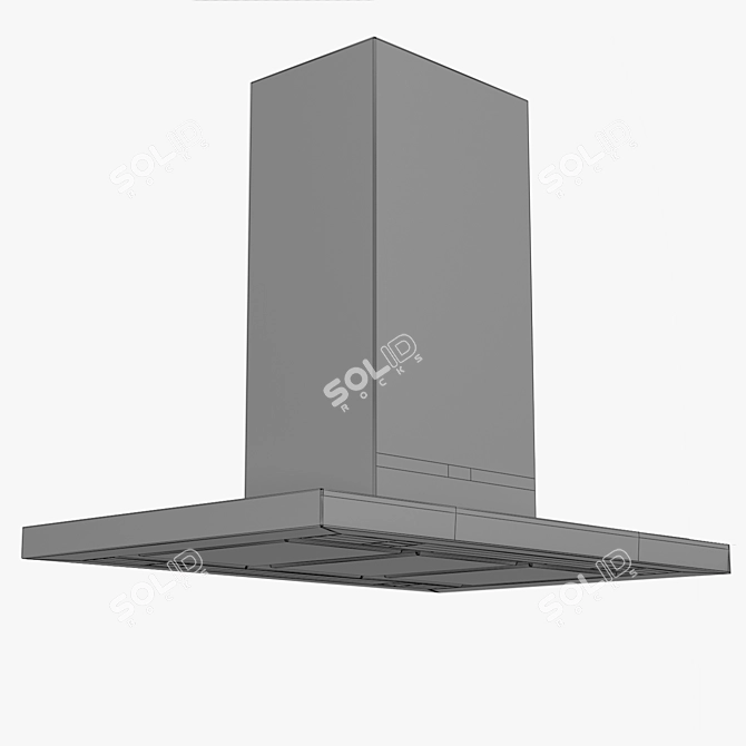 Bosch Island Chimney Hood: Sleek and Efficient 3D model image 3