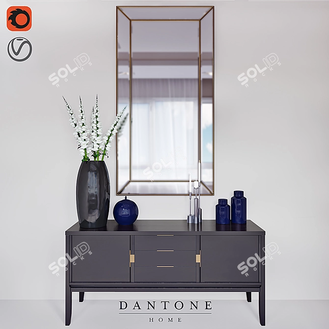 Ethnic Home Furniture Set 3D model image 1