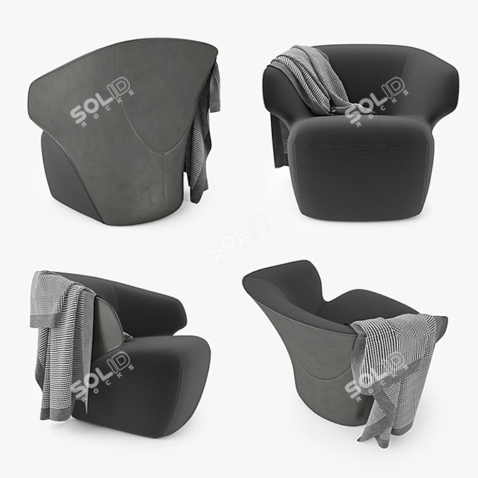 Luxury Zanotta Arom Armchair 3D model image 2