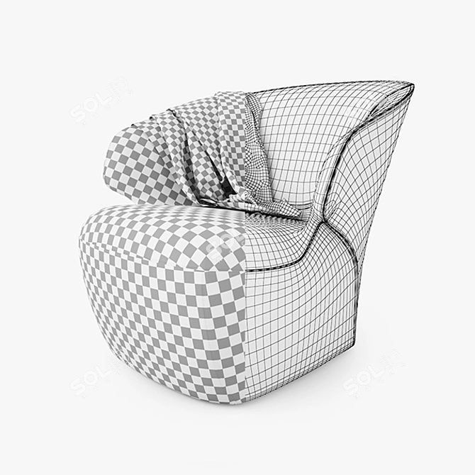 Luxury Zanotta Arom Armchair 3D model image 3