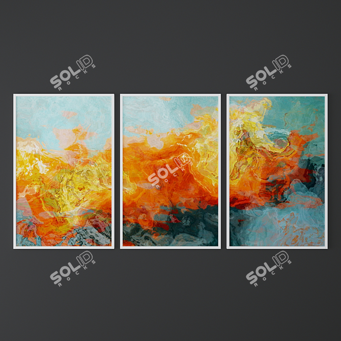 Abstract Art Set: Electric Illusion, Arabesques, Pilgrim 3D model image 1