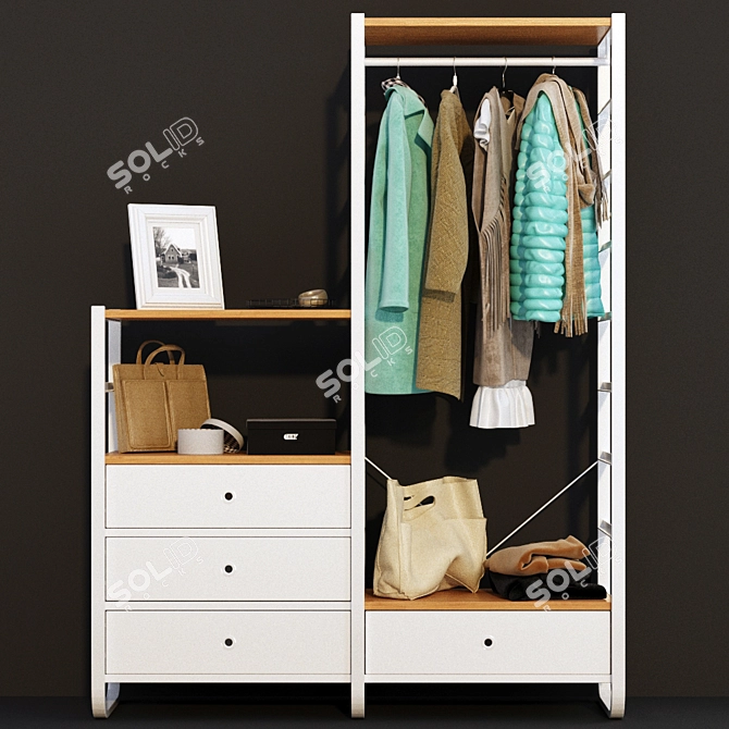 Outdoor Wardrobe: IKEA Elvary 3D model image 1