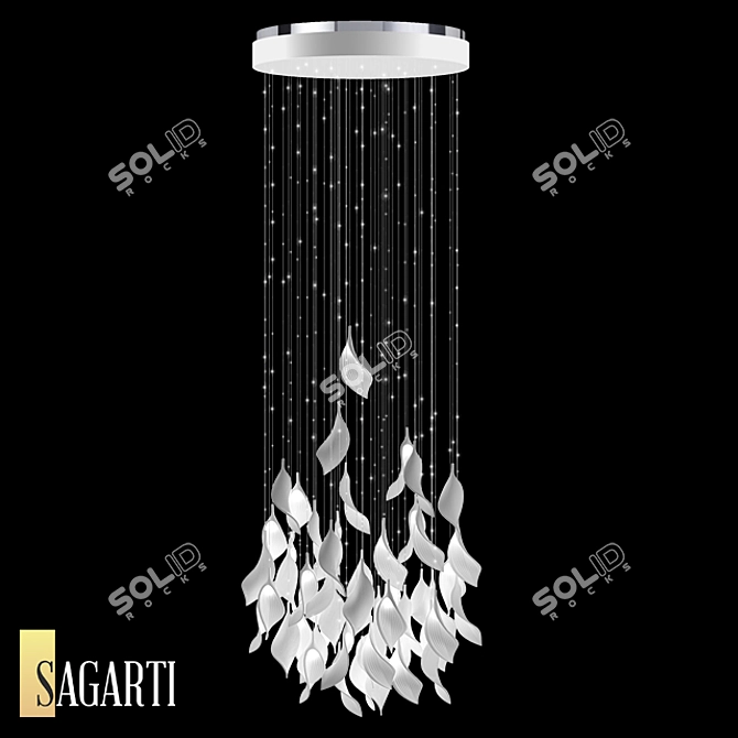 Sagarti Espira Suspension Lamp - Elegant Lighting Solution 3D model image 1